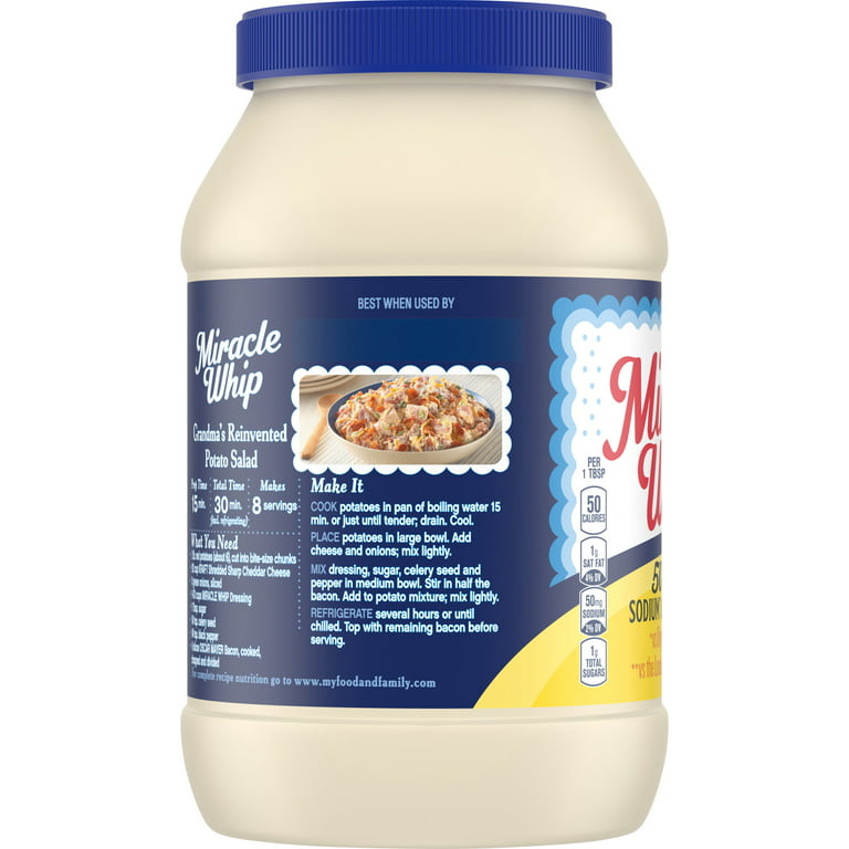 Kraft Miracle Whip 50% Less Sodium & Cholesterol Dressing