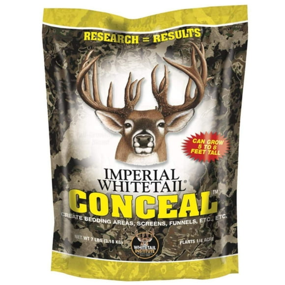 Whitetail Institute Conceal Deer Food Plot Seed for Spring Planting - Provides Tall, Thick Cover for You and/or Your Deer - Create Bedding Areas, Screens, Funnels, Boundaries, Etc, 7 lbs (.25 Acre)