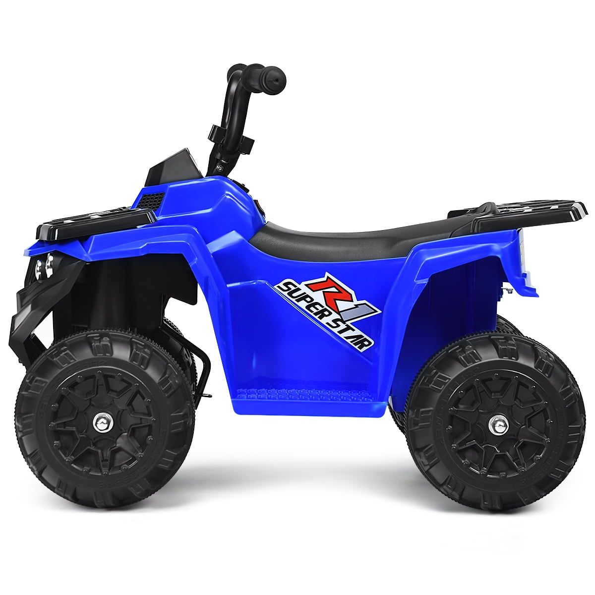 Costway Kids Ride On ATV Quad 4 Wheeler Electric Toy Car 6V Battery Power Led Lights, Blue