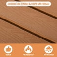thumbnail image 6 of Nalone 2-Tier Outdoor Side Table, HDPE All Weather Adirondack Patio End Table, Outside End Table for Indoor Living Room Bedroom Porch Backyard, Teak, 6 of 7