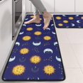 thumbnail image 2 of Kitchen Rugs Sets Of 2,Blue Sun Moon Constellation Pattern Anti Fatigue Kitchen Mat Rugs Non Slip Washable,Decorative Kitchen Floor Mats for Kitchen,Sink,Laundry,17"x47"+17"x47", 2 of 5