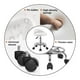 thumbnail image 5 of Taburete rodante KKTONER de piel sintética ajustable en altura con reposapiés, 5 of 7