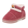 thumbnail image 3 of Otqutp Baby Home Shoes Childrens Shoes Winter Thick Furry Shoes Flat Heel Casual Home Cotton Shoes Cartoon Animal Snow Boots 2-10 Years(Pink,9-9.5 Years), 3 of 5
