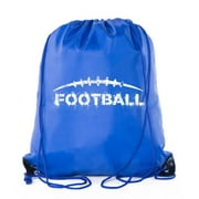 Football Party Bags | Football Drawstring Cinch Backpacks for Team Events, Birthdays, and More!