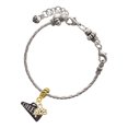 thumbnail image 2 of Delight Jewelry Acrylic Black Cheer Megaphone - Gold-tone Rope Charm Bead Dangle with Mini 2025, 2 of 4