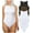 Black Coffee White, variant on Women's 3 Piece Bodysuits Sexy Ribbed Sleeveless Halter Neck Shapewear Bodysuits