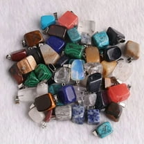 K-KED Wholesale 50pcs Natural Mixed Irregular Shape Stone Pendants for Delicate Jewelry Making