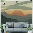 thumbnail image 4 of PRATYUS Sage Green Mountain Tapestry for Bedroom, Boho Abstract Sun Landscape Wall Hanging, Mid Century Sunset Tapestry Minimalist Aesthetic Decor for Living Room College Dorm Painting, 4 of 6