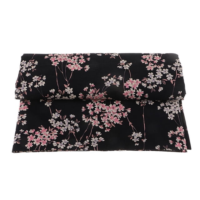Paquetes de telas para patchwork con estampado de flores de ciruelo (DIY) Negro
