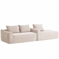 thumbnail image 5 of Lunale L-Shaped Modular Sectional Sofa with Movable Chaise, 3-Seater Boneless Cloud Couch for Living Room, Beige(Right Facing Chaise), 5 of 6