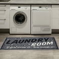 thumbnail image 2 of Ottomanson Non-Slip Rubberback Text 2x5 Laundry Room Runner Rug, 20" x 59", Dark Gray, 2 of 8