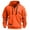 Orange, variant on Men’s Hoodie Half-Zip Pullover With Multiple Zippered Pockets Adjustable Drawstring Hood and Utility Arm Pocket Sweatshirt,Size S-3XL