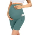 thumbnail image 2 of Edvintorg Maternity Shorts Over The Belly Pregnancy Biker Shorts Workout Yoga Active Athletic Pregnant Short Pants with Pocket, 2 of 3