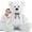 White, variant on MorisMos 51-inch Giant Teddy Bear,Soft Bear Stuffed Animal Plush Toy