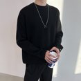 thumbnail image 3 of Suéter de estilo perezoso con diseño de sentido de nicho para hombre, suéter holgado de cuello redondo para otoño e invierno, suéter grueso de moda para abajo, 3 of 6