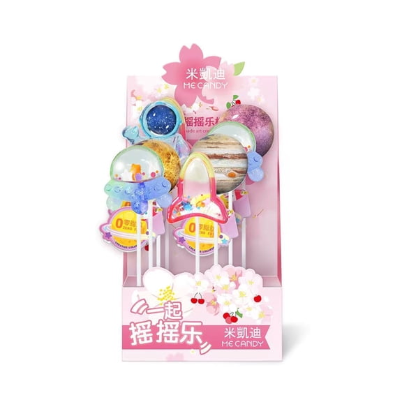 Candy Master MeCandy 5D Lollipop-Individually Wrapped Lollipops that Shines,Sounds&Surprises,Handcrafted in Fruity Flavors,Perfect for Parties&Christmas Gifts,0 Fat&Guilt-free,8 counts