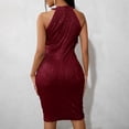 thumbnail image 4 of Gspmoly Robes pour Femmes, Mode Robe Aguichant Unie à Paillettes avec Franges Sans Manches à Col Rond Robes d'Été pour Femmes jusqu'à 65 % de Rabais, 4 of 8