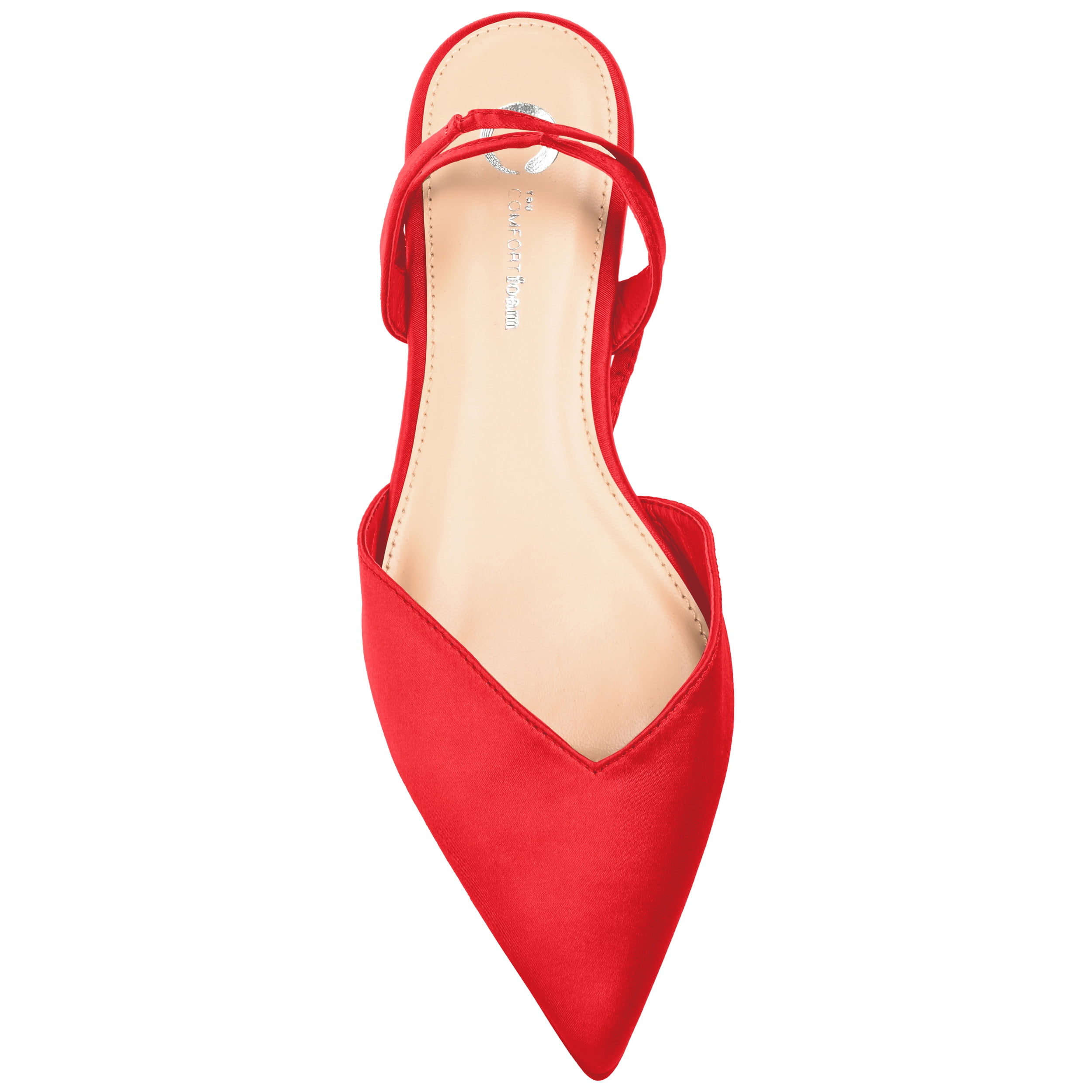 Journee Womens Theia Tie Up Pointed Toe Ballet Flats