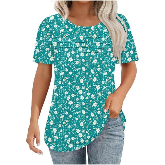 Women Blouses Elegant Casual Petite Basic Fitted Tees Summer Tops for Women 2025 Vacation Trendy Generic Blouses for Women