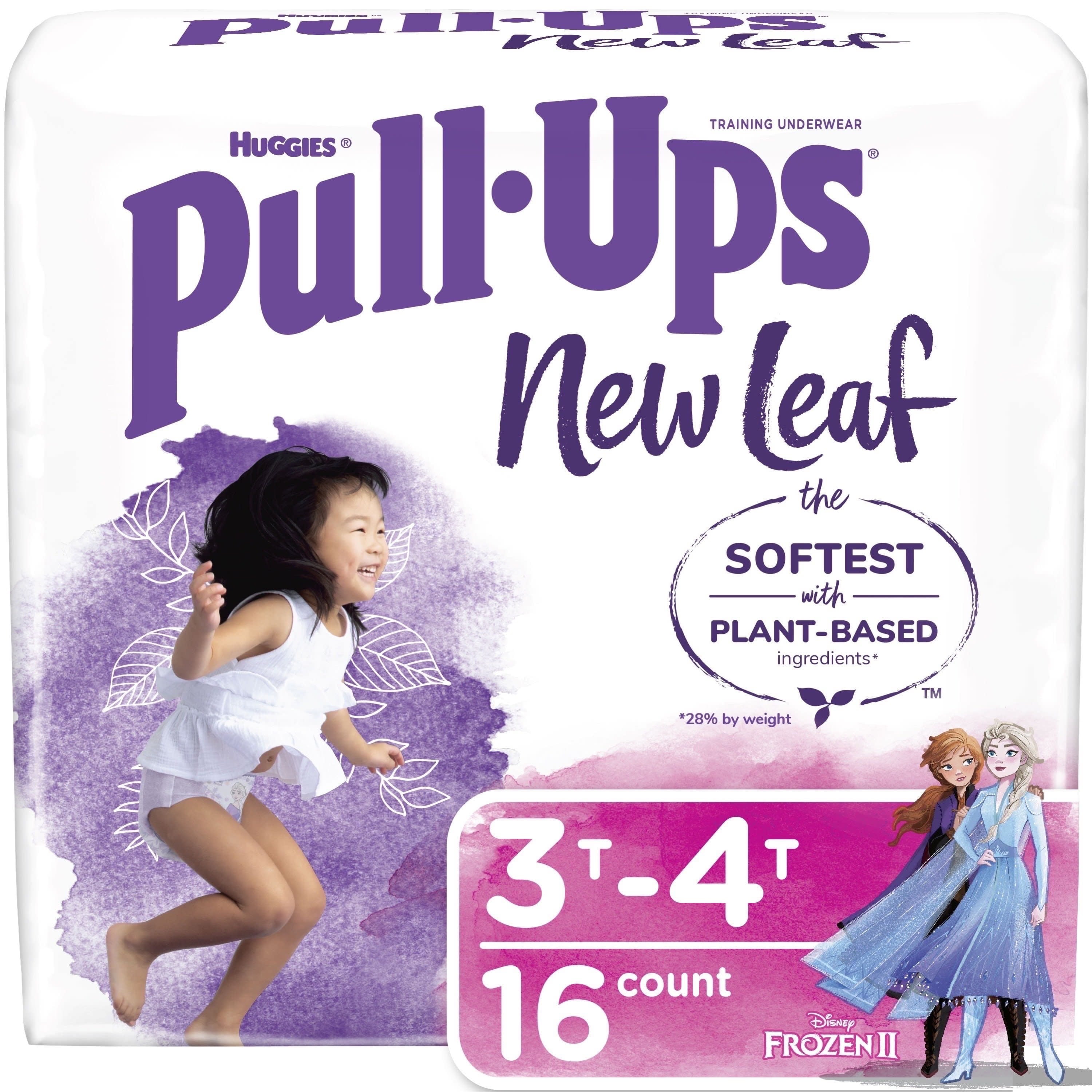 PullUps Girls' New Leaf Training Pants, 3T4T, 16 Ct