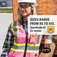 thumbnail image 4 of Chaleco de seguridad Pioneer para mujer con cinta reflectante de alta visibilidad rosa, 4 of 9