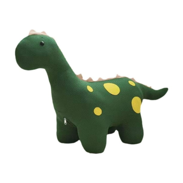 Taburete otomano con forma de dinosaurio de dibujos animados, asiento con adorno de animal, reposapiés para Verde oscuro