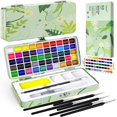 thumbnail image 1 of Set de pintura de acuarela Caliart, 50 colores, con 6 pinceles, 61 unidades, 1 of 7
