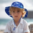 thumbnail image 2 of 2 Pack Baby Toddler Sun Hat UPF 50+ Sun Protection Bucket Hats for Boys Girls Wide Brim Beach Hat Kids Bucket Hat Age 0-6 Years, 2 of 7