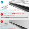thumbnail image 4 of IBENZER Hard Shell Case Compatible with MacBook Air 13 inch 2022 2021 2020 M1 A2337 A2179 A1932, Hard Shell Case for Mac Air 13 Retina Display with Touch ID, White Marble, W-MAT13-WHMB, 4 of 8