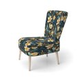 thumbnail image 3 of Designart "Twilight Serenity In The Tropics I" Chaise d'Appoint Tropicale Dorée - Fauteuil Tropical pour Chambre, 3 of 7