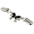 thumbnail image 5 of Rhinestone Sweater  Clip Scarf Shirt Collar Black, 5 of 8