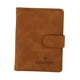 thumbnail image 4 of Funda para pasaporte, tarjetero de piel sintética, organizador de tarjetas de crédito marrón claro, 4 of 9