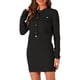 thumbnail image 1 of Conjunto Casual de 2 Piezas INSPIRE CHIC para Mujer, Chaqueta Corto de Suéter Elástico y Falda, Negro, 1 of 6