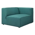 thumbnail image 2 of Modway Mingle Modern Style Polyester Fabric Right-Facing Sofa Chair in Teal Blue, 2 of 6