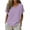 Purple(Ladies Tops), variant on GUACER Gingham Plaid Shirts for Women Short Sleeve Cotton Linen Summer Tops Casual Checkered Tunic Blouses