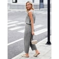 thumbnail image 4 of Czanzd Women's Cotton Gingham Two-Piece Outfit,White,Size L, 4 of 6