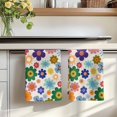 thumbnail image 7 of Retro Bohemia Floral Kitchen Towels Set of 2, Blue Purple Flowers Boho Style Beige Absorbent Dish Towels for Kitchen, Microfiber Hand Towel, Quick Drying Tea Towel for Cleaning Decorative Dishcloths, 7 of 7