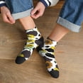 thumbnail image 3 of Rateoe Sunflowers Country Pattern Quarter Crew Socks,Toe Seamed Ankle Socks,Cotton Cushioned Breathable Athletic Crew Sports Socks, 3 of 7