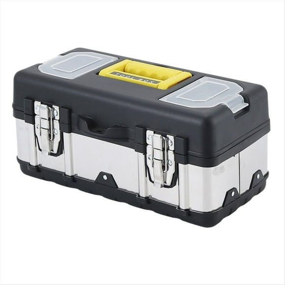 Caja Herramientas Gran Capacidad, Caja Almacenamiento Hardware Portátil Gran Tamaño, Caja Herramientas Reparación Automóviles para Hogar, Herramientas Acero Inoxidable 17 Pulgadas