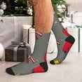 thumbnail image 7 of Bingfone Compression Socks for Women and Men Long Socks for Running Athletic Cycling Nurse- Dinosaur Super Hero Cartoon, 7 of 7