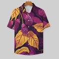 DNAGSB Exotic Mulberry Pattern 345 Mens Casual Shirts, Casual Mens