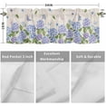 thumbnail image 3 of Kitchen Curtain Valance for Windows Spring Floral Hydrangeas 1 Panel, 54 x 18 Inch Rod Pocket Valance Window Treatments Short Curtains for Bathroom Bedroom, 3 of 6