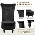 thumbnail image 4 of Tolead Royal Velvet High Back Armless Chair w/Storage, Living Room, Furniture, Black, 4 of 5