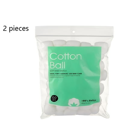 RAGUPEL 100 cosmetic cotton balls in bags,2 packs sold