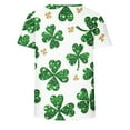 thumbnail image 5 of Erwazi St Patricks Day Womens Short Sleeve T-Shirts Crewneck Clover Cute Graphic Tee Tops, 5 of 7