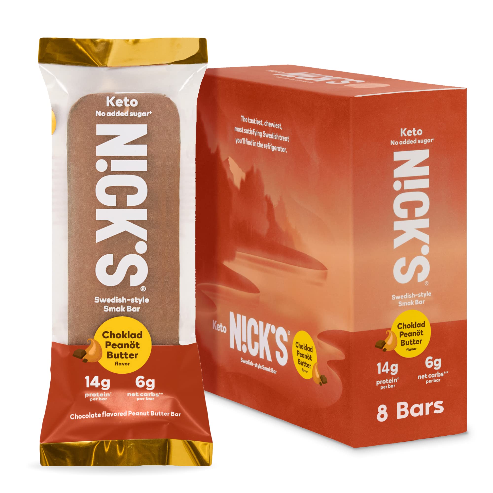 Nick's Smak Bar, Refrigerated Protein Bar, No Added Sugar, Keto Snack