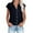 Navy1, variant on Besolor Women's Cotton Linen Button down Shirts Lapel V Neck Cap Sleeve Summer Tops Casual Loose Solid Color Blouse
