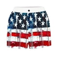 thumbnail image 5 of Tnhcen Women's 4th of July Print Pajama Shorts Elastic Waist Button Up High Waisted Sleep Shorts Fitted Patriotic Casual Home Shorts for Women S-2XL, 5 of 6