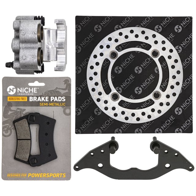 Niche Front Left Brake Rotor Caliper Pad Kit for Polaris RZR 900 1000 5254999 UTV MK1007943