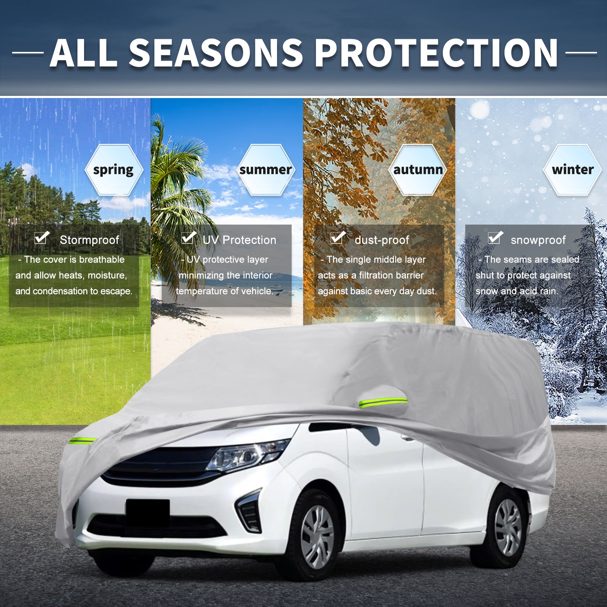 Unique Bargains Car Cover for Honda StepWGN Aluminum Film Cotton